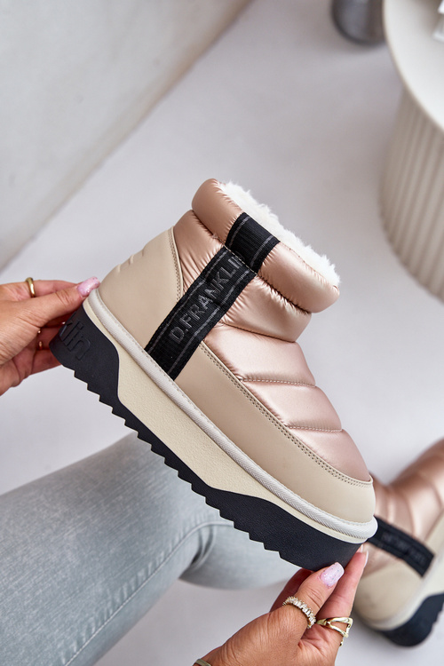 Nízké Sněhule Na Silné Podešvi D.Franklin Béžové DFSH371010