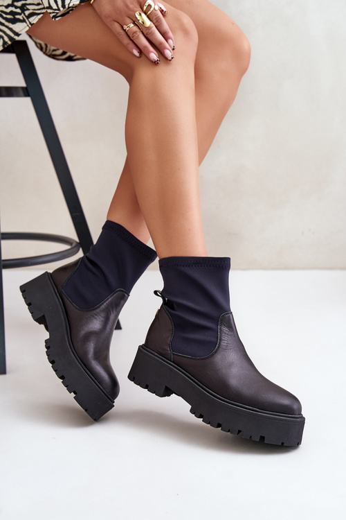 Zazoo 2947 Dámské boty z přírodní kůže černé