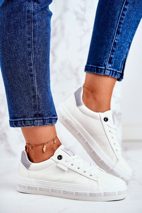 Dámské Kožené Tenisky Big Star GG274194 Bílé