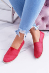 Dámske červené trblietky Espadrilles Emmer