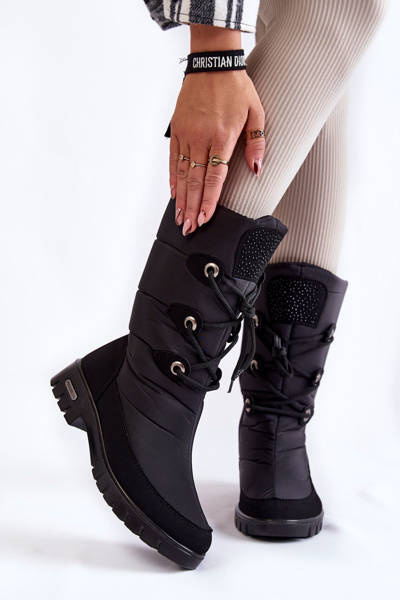 Vysoce teplé boty do sněhu Progress PROGJ-20-07 Černé