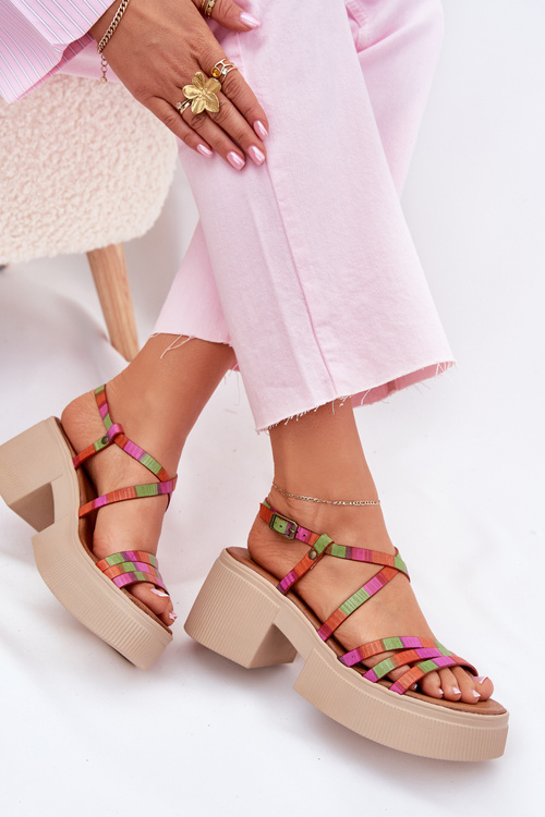 Dámske Kožené Sandále Maciejka 06990-39 Viacfarebné