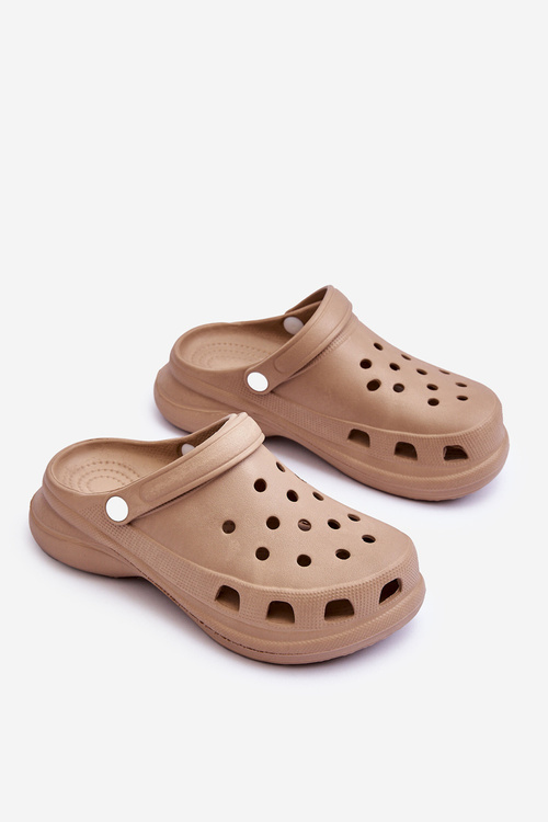 Pěnové Sandály Crocs Na Robustní Podrážce Béžová Katniss