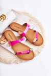 Ženské lakované žabky flops flip -flops fuksia Jimena