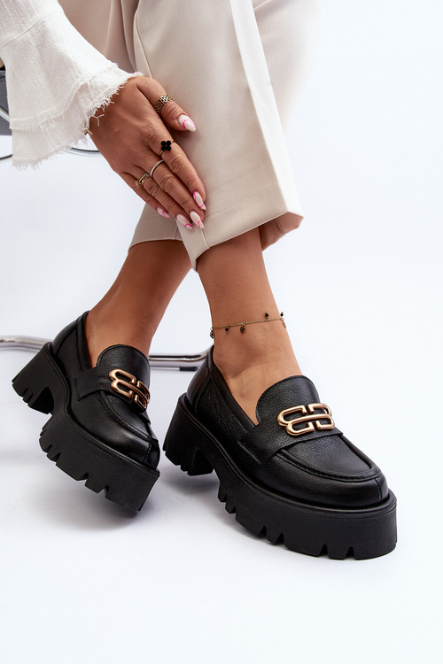 Zazoo 20164 Dámske Mokasíny Z Pravej Kože Čierne