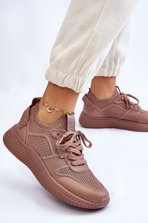 Dámské pohodlné tenisky Memory Foam System Big Star LL274416 Světle hnědá