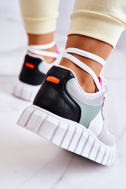 Dámska biela šedá florentská kožená športová topánka