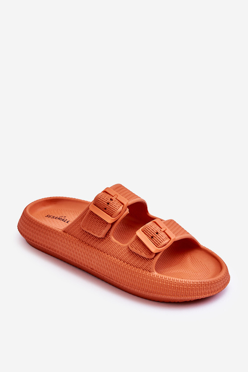 Dámské pěnové sandály s pruhy Orange Sharmen