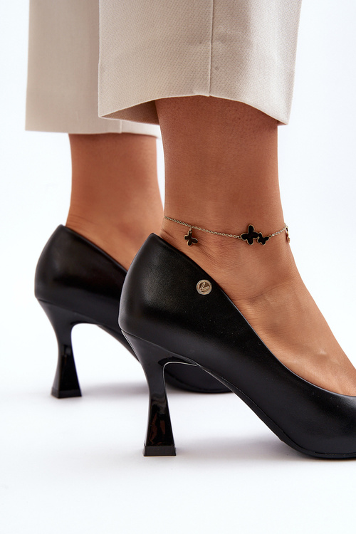 Čierne členkové topánky z ekokože Kismetti