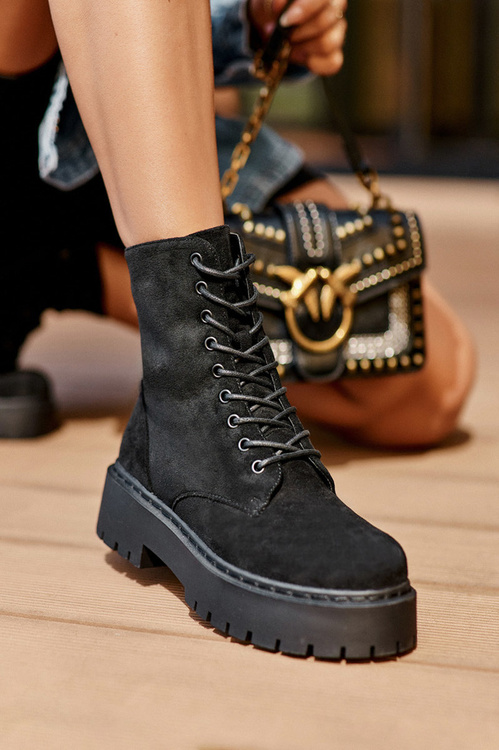 Dámské Zvrškové Botky Z Vysoké Kožešiny Černé Dearia