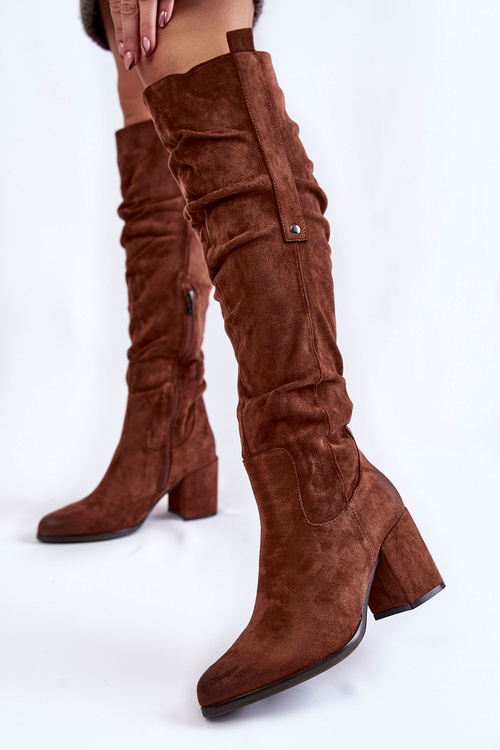 Semišové nadkolenky La.Fi 270065FX-SU Hnědá