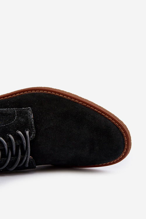 Mužské semišové topánky Big Star NN174212 Čierne