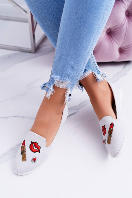 Gray Dámska balerinas rúž