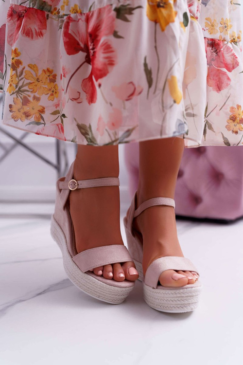 Dámské Sandály Na Klínku Béžové Liviana