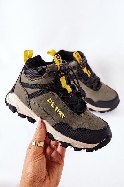 Veľká hviezda GG374047 Khaki Detské turistické topánky