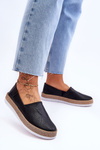 Big Star LL276002 Black Leather Espadrilles