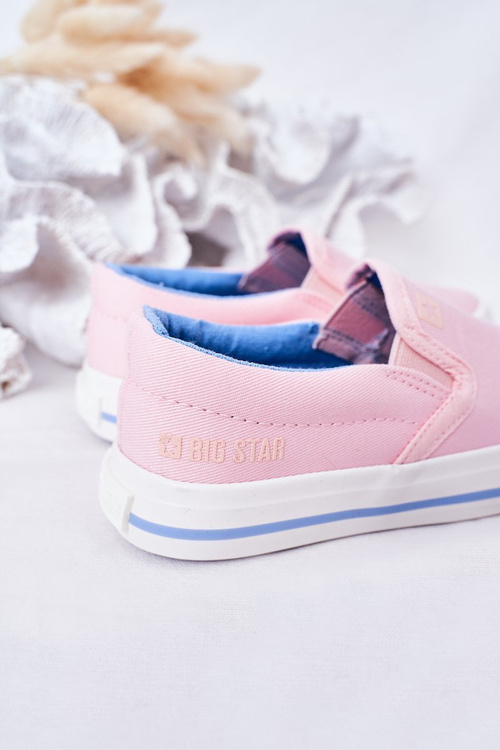 Dětské Nazouvací Tenisky Slip-On Big Star HH374009 Růžové