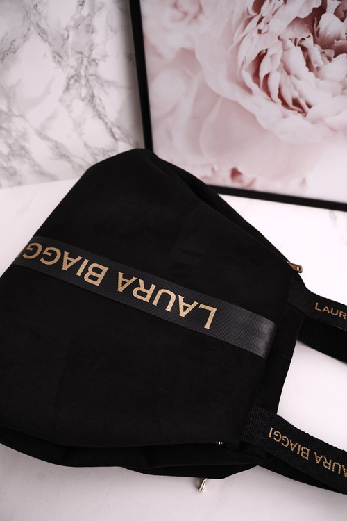 Nákupní Taška Přes Rameno LAURA BIAGGI Semišová černá