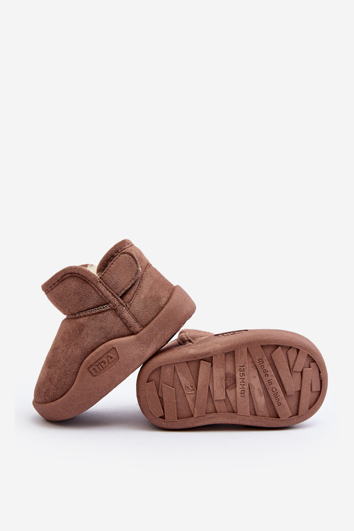 Dětské zimní boty s kožíškem v hnědé barvě Benigna