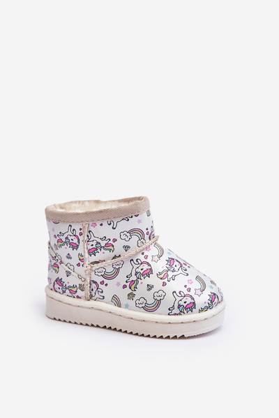 Dětské vzorované sněhule Bežové Elenet