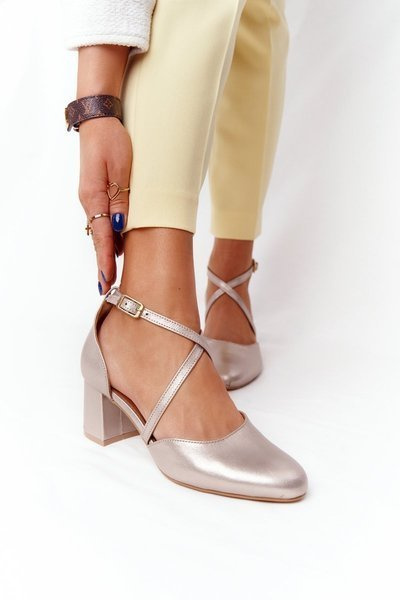 Dámske čerpadlá Maciejka Leather Złote 04070-25