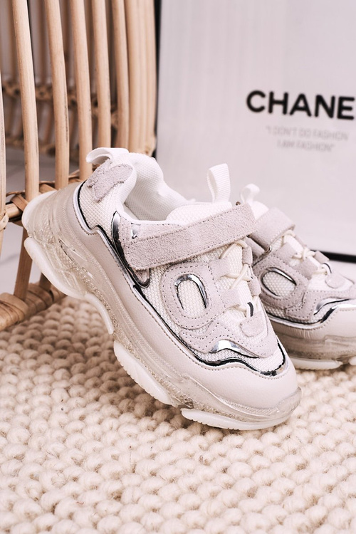 Dětské Sportovní Boty S Průhlednou Podešví Bíle Bailey