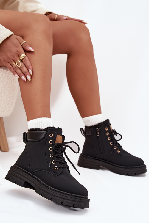 Dámske Zateplené Čižmy Na Zips Čierne Tharika