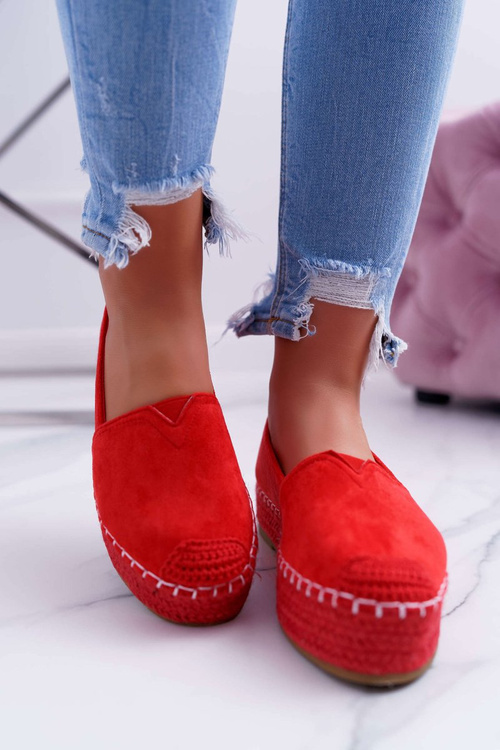 Dámske semišové espadrilly na platforme Red Varles