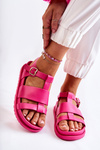 Kožené Sandály Na Platformě fuchsie Tessy