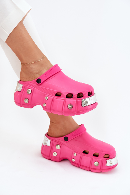 Dámske Šľapky Na Masívnej Platforme Fuksia Korina