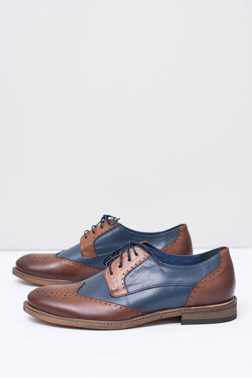 Navy Navy Leather Pánska elegantná topánky Modtes