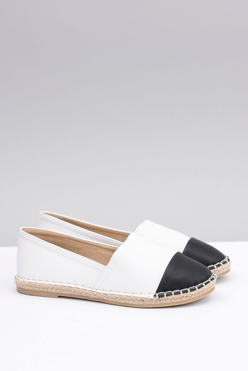 Dámske biele espadrilles čierny nos monii
