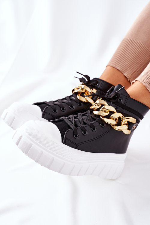 Vysoké tenisky na platforme Black La Rocca