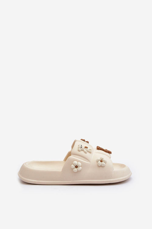 Dámske peny papuče s ozdobami béžové Cambrina