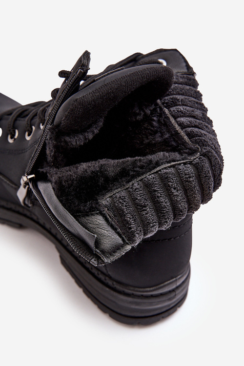 Dámské kožené trapery lemované černé Katalis