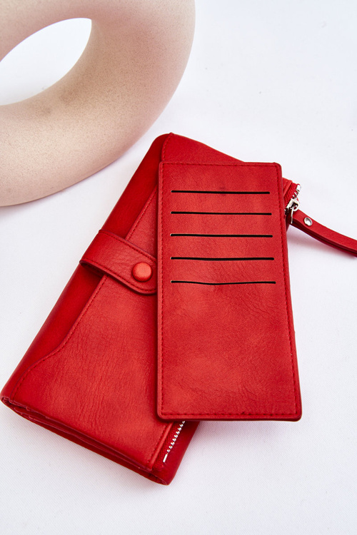 Dámská velká prostorná peněženka Červené Evina