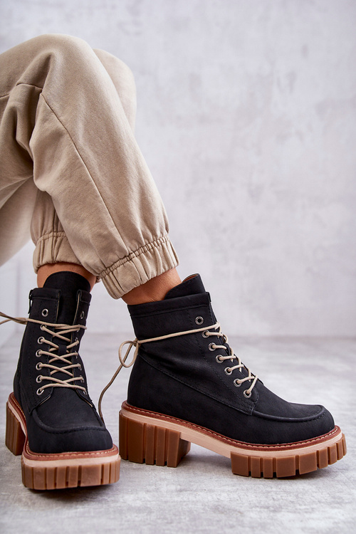 Módne čierne Gerda izolované topánky