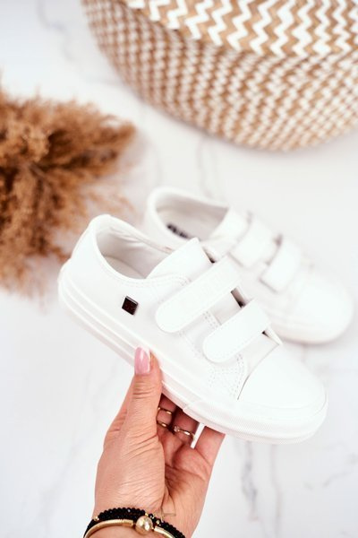 Detské tenisky s veľkou hviezdou pre biely suchý zips GG374010