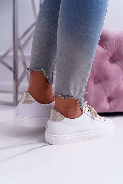 Dámske biele kožené tenisky viss