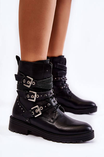 Izolované topánky žien s pruhmi hladký čierny lambert