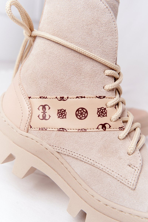 Suede Boots Workery Lewski Shoes 2942-0 Svetelná béža