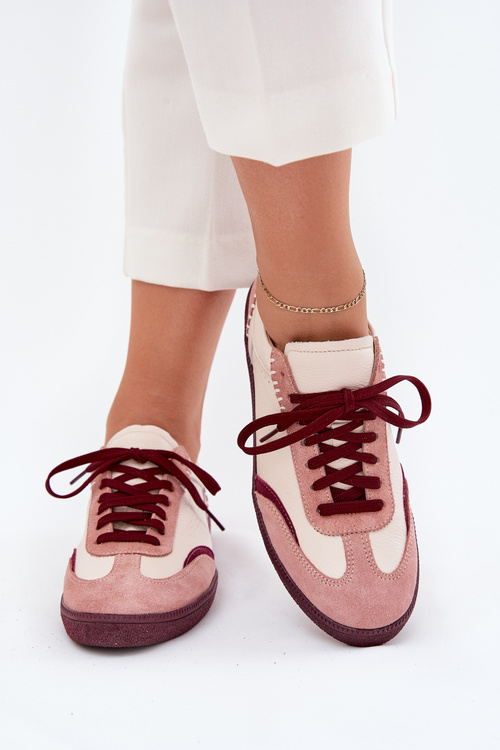 Dámske Kožené Tenisky Zazoo N1220 Béžové