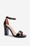 Černé Sandály Na Podpatku Thakko