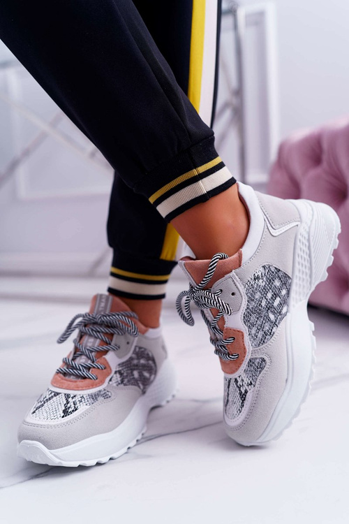 Dámská Sportovní Obuv Tlustou Podrážkou Růžově Chillout