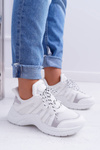 Dámská Sportovní Obuv Tlustou Podrážkou Bílé Fina