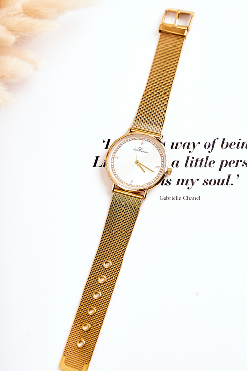 Dámské analogové hodinky Giorgio & Dario se kubickými zirkony zlatý