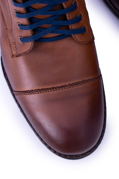 Pánske topánky poľské hnedé topánky Mintos topánky