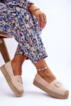 Klasické espadrilly žien na platforme Beige Maurine