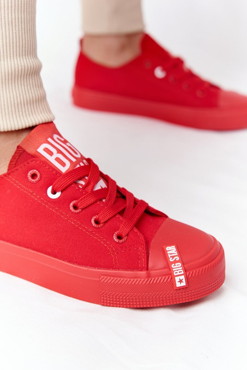 Dámska veľká hviezda HH274677 Red Sneakers
