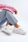 Sneakersy na masívnej platforme biele Zazoo 2F-7033